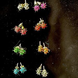 Earrings, 8 pair